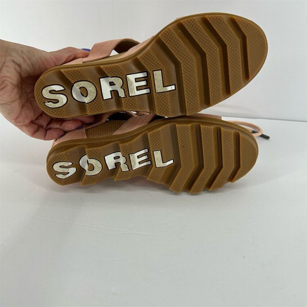 Sorel Women's Joanie II Lace Wedge Sandals Pink Blush Size 8.5 Gladiator - Picture 11 of 13